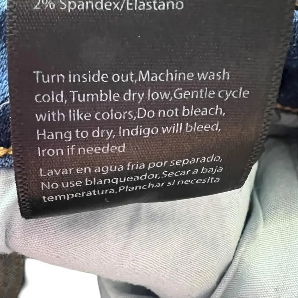 Denim by Laura Wide Leg Jeans Juniors 15/32 Blue Medium Wash Mid Rise Stretch - Picture 4 of 7